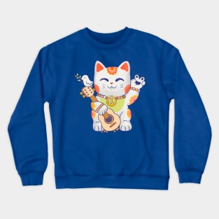 Peace lucky cat Crewneck Sweatshirt